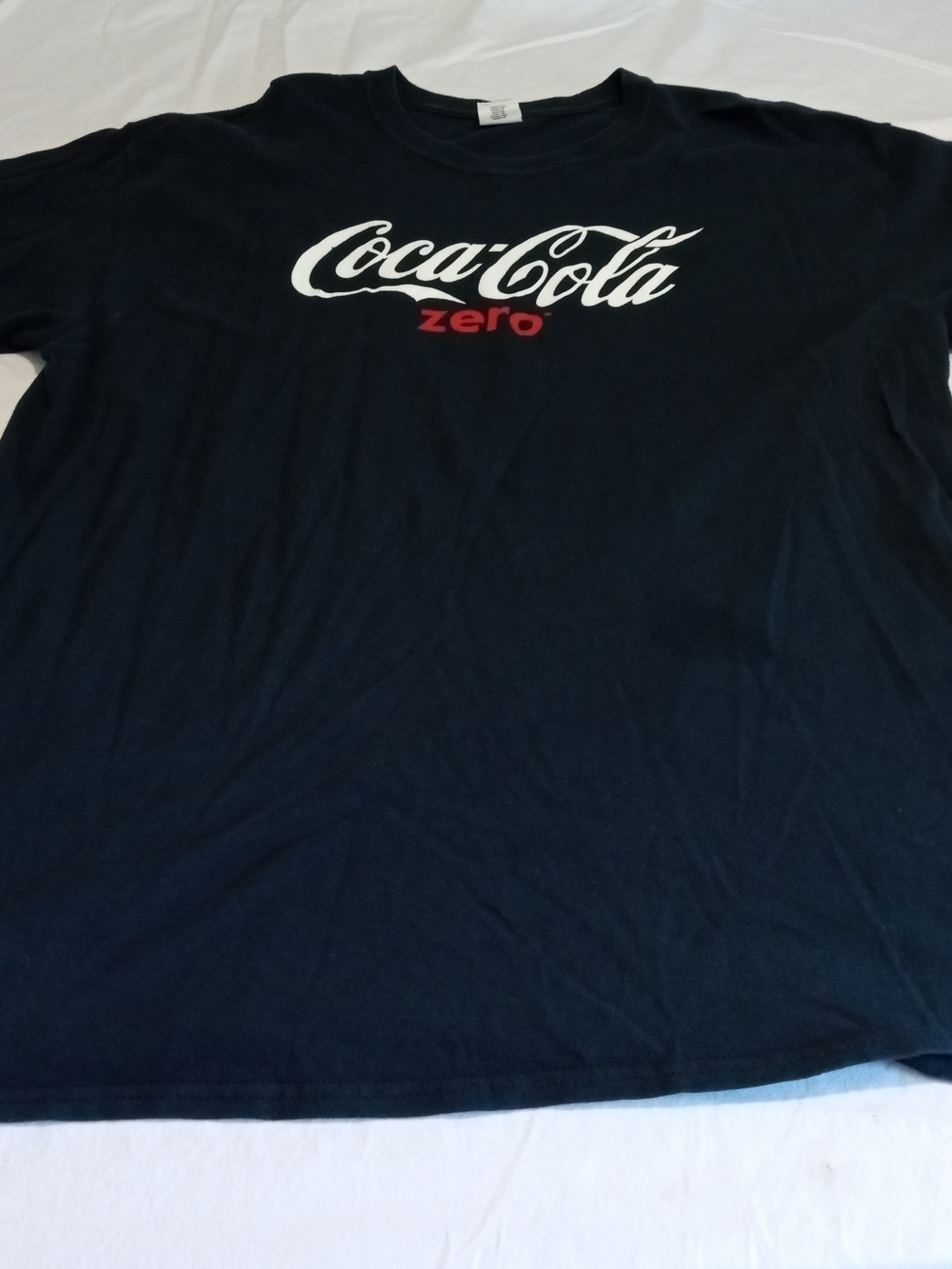 Coca-Cola  Zero Black Tee with White Script and Red Accent